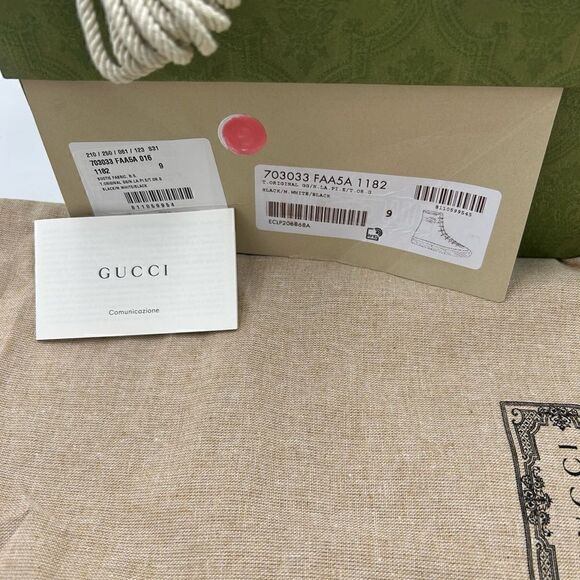 Men’s Gucci interlocking G high top sneakers size 9 made in Spain - Picture 8 of 9